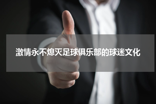 激情永不熄灭足球俱乐部的球迷文化